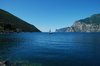 Alp Lake Sailing: Sailing on Alp Lake. Italy.
