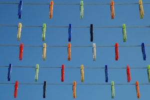 Clothes Pins 2: Clothes Pins on Wires.