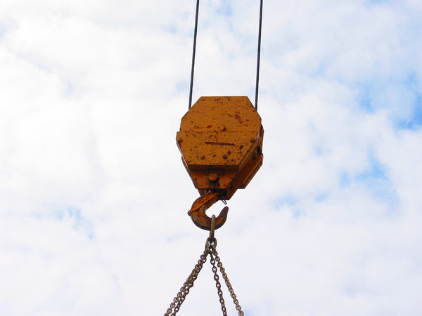 Heavy Hook: Construction crane hook.