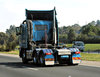 trucking: blue semi-trailer truck on Australian highway