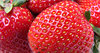 strawberry red: a punnet of ripe strawberries