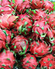 dragon fruit: dragon fruit on market fruit stall table
