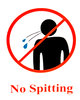 no spitting: sign warning against spitting