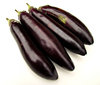 eggplant: elongated slender eggplants or aubergines