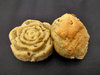 Rosy buns1: small home-baked multigrain bread buns shaped like a rose