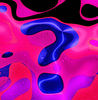 abstract blue question mark: colourful abstract background, texture, patterns and perspectives