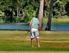 golf course movement7b: golfers on the move on public park golf course