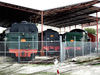locked-up locomotive power1: retired locomotives displayed and fenced in