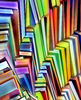 rainbow book colors1: abstract colored book collections