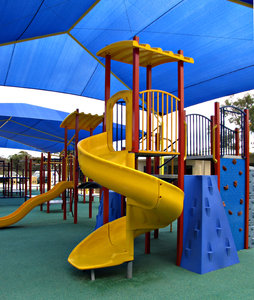 children's playground: sheltered children's playground equipment