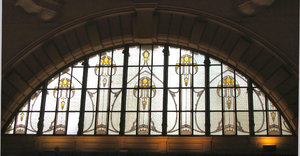 underneath the arches: arched stained glass windows
