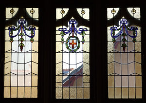 In the window: Stained glass windows