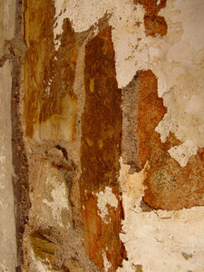 peeling paint & rust6: peeling paint on old neglected building walls