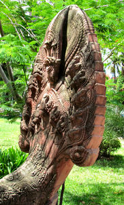 naga icon: common Cambodian naga (serpent) synbolic stonework