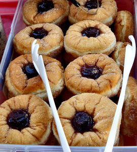 breakfast abundance2: pre-Christmas function breakfast - jam donuts/doughnuts