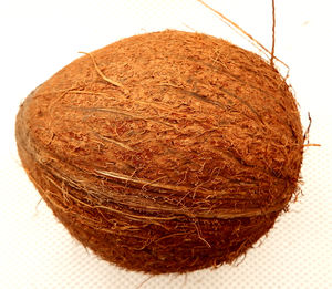 coconut1: rough external case of raw coconut