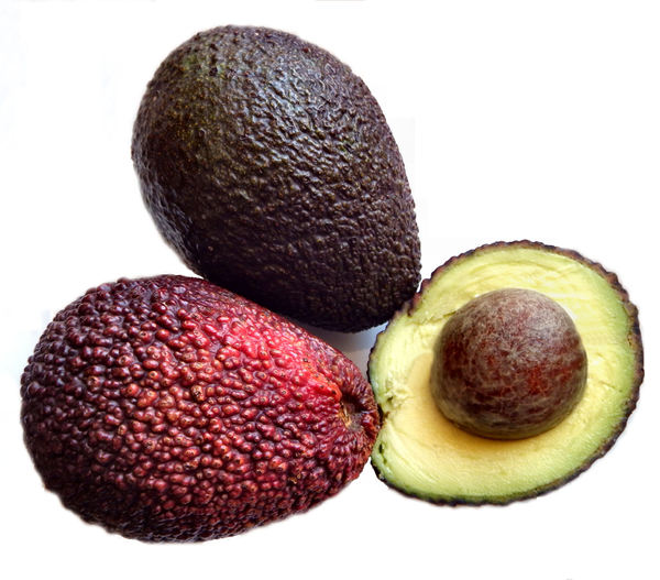 ripe avocado variety1b: ripe avocados - cross section and seed