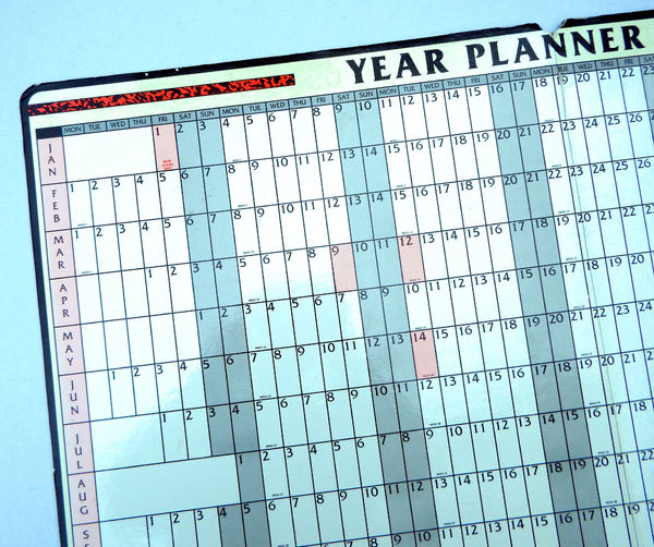 planning ahead1: write-on board wall or desk planning calendar