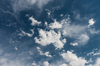 Clouds: Shot of white clouds on blue sky