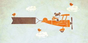 Vintage kids airplane: no description