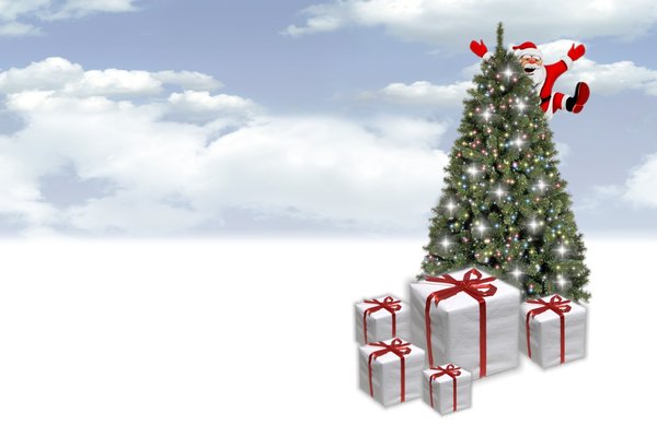 Weihnachtsbaum mit Santa: 