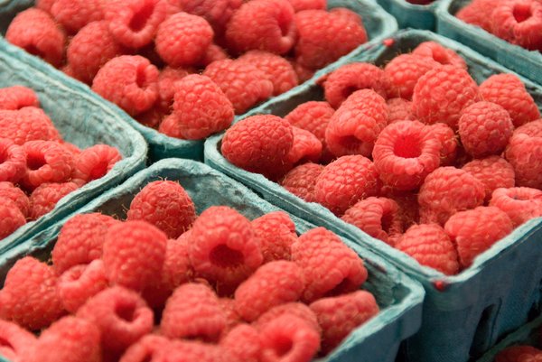 Berry Wares: Raspberries at the Pike Place Market, Seattle, WA, USA.