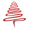Red Scribble-Weihnachtsbaum.: 