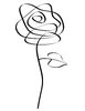 Doodle Rose 2: Abstract doodle rose on white background.