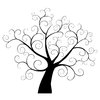 Swirly Tree: Swirly tree silhouette.