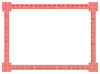 Geometric Border 2: A border of classic geometric scrolls and embellished corner elements in red.  Lots of copy space.