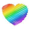 Rainbow Heart: A rainbow heart doodle