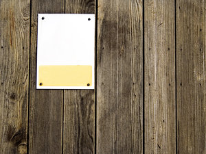 Blank Sign: Blank sign on wooden fence/wall.  Lots of copy space.
