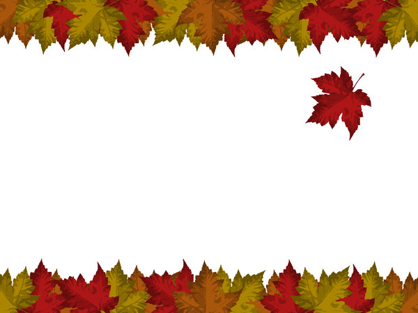 Falling Leaf Card 2: Card with falling maple leaf motif.  Lots of copyspace.