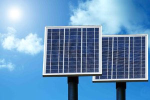 Solar Panel 2: Solar energy panel against a blue sky background