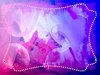 Pearl Border: Pink and blue background with pearls or pearl shaped border or frame.