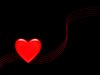 Valentine Heart 1: Valentine heart and swirl on a black background.