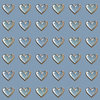 Lots of Hearts 12: Metallic or glass hearts in a geometric pattern, suitable for a texture, background, backdrop or fill, a birthday card or wrapping, anniversary, wedding, or valentine.