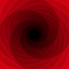 Red Spiral: A black and red decorative spiral.