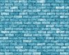 Coloured Brick Wall 3: A brick wall in shades of blue and aqua, with grungy mortar. High resolution image.