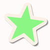 Star Sticker 3: A green pastel star sticker with a white border. Makes a great attention-getting announcement bubble, price tag or label.
