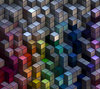 Blocks 4: An abstract image of colourful translucent and pearl textured 3d blocks with metallic edges, in a variety of vivid colours. Great backgound or texture. Hi-res.