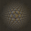 Op Art 2: A high resolution op-art 3d warp image made of hexagonal shapes.