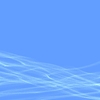 White Waves on Blue 1: White waves of smoke or gossamer against a plain blue background. Square shape.