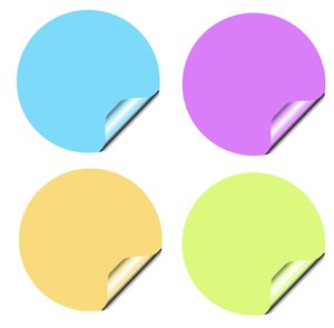 Coloured Backgrounds for Foiled Stickers 