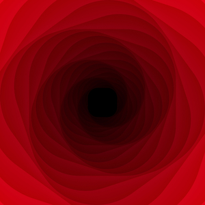 Red Spiral: A black and red decorative spiral.