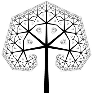 Fractal Tree 4: An ornate fractal tree in black and white. Very decorative for a card, etc. You must ask me for permission if you wish to use this on saleable items or if you wish to offer it for download elsewhere.