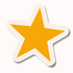 Star Sticker 1: A yellow pastel star sticker with a white border. Makes a great attention-getting announcement bubble, price tag or label.