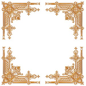 Golden Ornate Border 21: A golden ornate border or frame on a plain white background. Very elegant and old fashioned in a classic style. You may prefer this:  http://www.rgbstock.com/photo/nvi0UW8/Golden+Ornate+Border+2  or this:  http://www.rgbstock.com/photo/nL3g19U/Golden+Vine