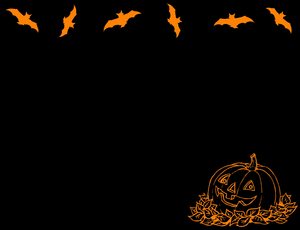 Halloween pompoen en vleermuizen: 