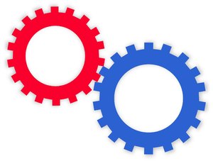 Teamwork: Two cogs or gears intermeshed make a simple design to illustrate teamwork and cooperation. You may prefer:  http://www.rgbstock.com/photo/nvAzJ34/Clockwork+2  or:  http://www.rgbstock.com/photo/noCGNTk/Clockwork